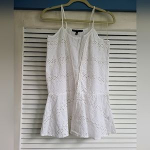 Derek Heart hollow out white tank top | Size medium